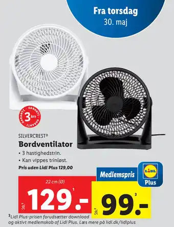 Lidl Bordventilator tilbud
