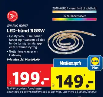 Lidl LED-bånd RGBW tilbud