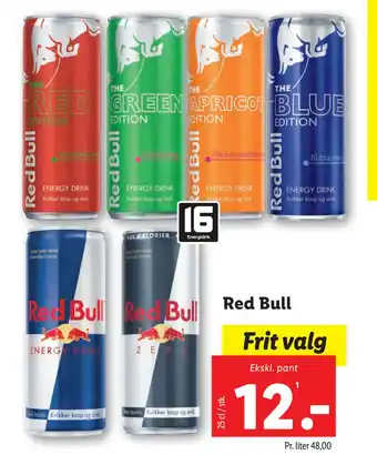 Lidl Red Bull tilbud