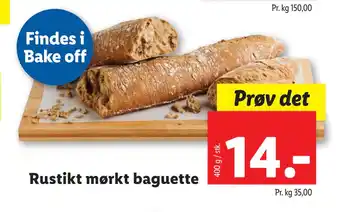 Lidl Rustikt mørkt baguette tilbud