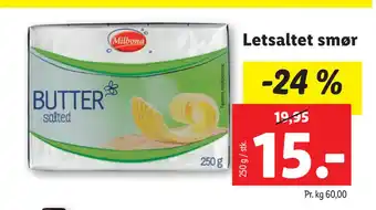 Lidl Letsaltet smør tilbud