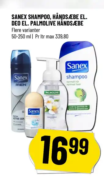 Løvbjerg SANEX SHAMPOO, HÅNDSÆBE EL. DEO EL. PALMOLIVE HÅNDSÆBE tilbud
