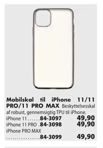 Mobilskal til iPhone 11/11 PRO/11 PRO MAX