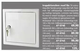 Inspektionslem med lås