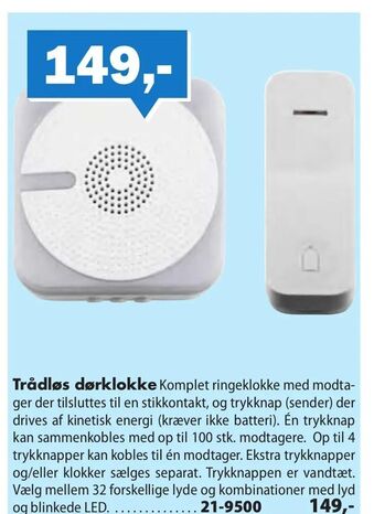 Biltema Trådløs dørklokke tilbud