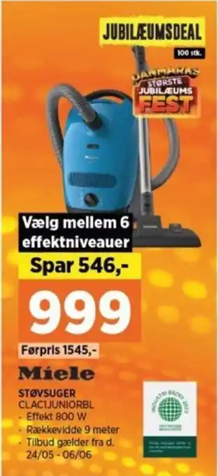 Power STØVSUGER CLACIJUNIORBL tilbud