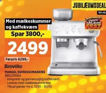 Power MANUEL ESPRESSOMASKINE BBE203064 tilbud