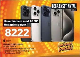 Power IPHONE 15 PRO 128 GB IP15PR128GBLK tilbud