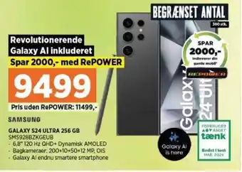 Power GALAXY S24 ULTRA 256 GB SMS928BZKGEUB tilbud