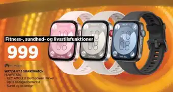 Power WATCH FIT 3 SMARTWATCH HUWFIT3BK tilbud