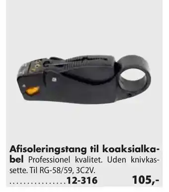 Biltema Afisoleringstang til koaksialkabel tilbud