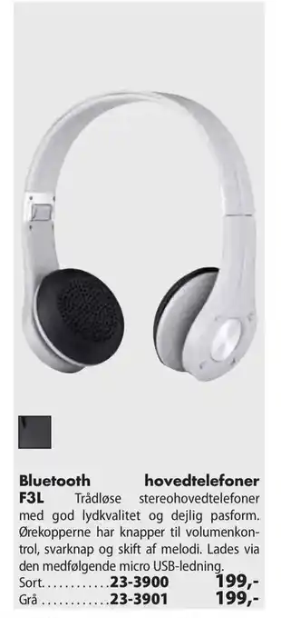 Biltema Bluetooth hovedtelefoner F3L tilbud