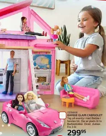 Legekæden Barbie Glam Cabriolet tilbud