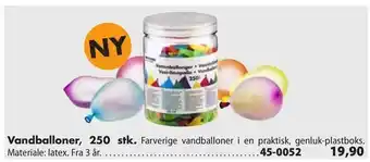 Vandballoner, 250 stk