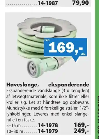 Haveslange, ekspanderende