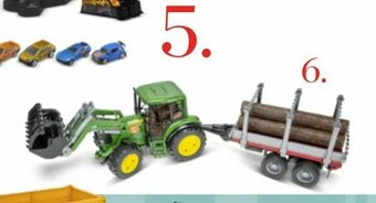 BRUDER John Deere frontlæsser og rundballevogn