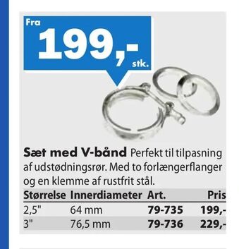 Sæt med V-bånd