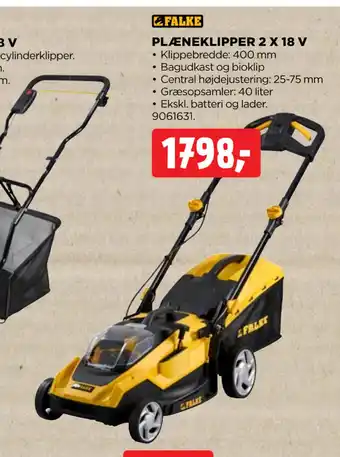 jem & fix PLÆNEKLIPPER 2 X 18 V tilbud