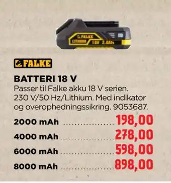 jem & fix BATTERI 18 V tilbud