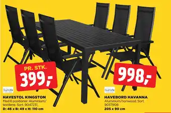jem & fix HAVESTOL KINGSTON tilbud
