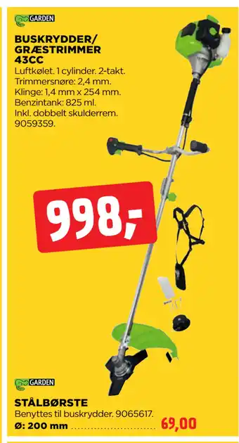 BUSKRYDDER/ GRÆSTRIMMER 43CC