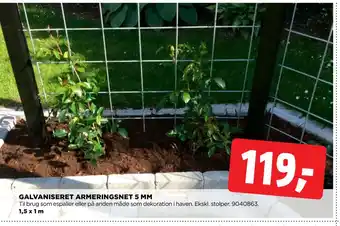 jem & fix GALVANISERET ARMERINGSNET 5 MM tilbud