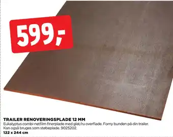 jem & fix TRAILER RENOVERINGSPLADE 12 MM tilbud
