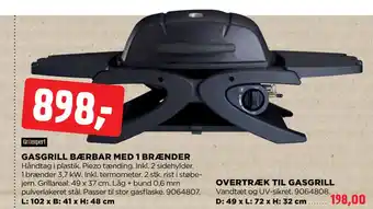 jem & fix GASGRILL BÆRBAR MED 1 BRÆNDER tilbud