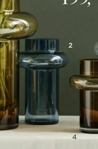 Salling Vase tube. Blå. 25 cm. tilbud