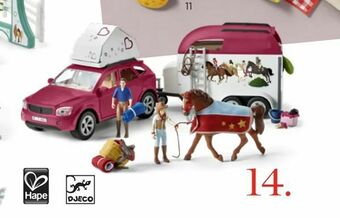 Bil med hest og trailer