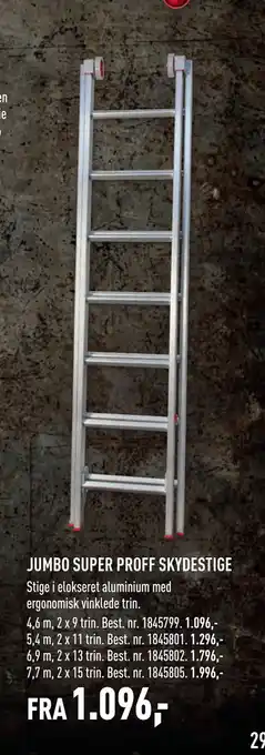 Johannes Fog JUMBO SUPER PROFF SKYDESTIGE tilbud