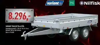Johannes Fog VARIANT TRAILER 756 A STÅL tilbud
