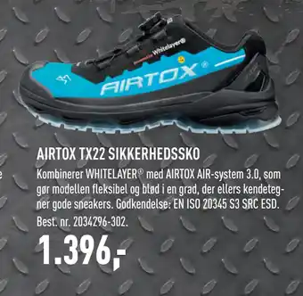 Johannes Fog AIRTOX TX22 SIKKERHEDSSKO tilbud