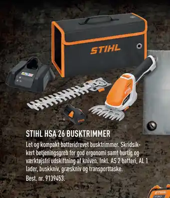 Johannes Fog STIHL HSA 26 BUSKTRIMMER tilbud
