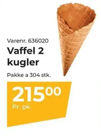 Vaffel 2 kugler