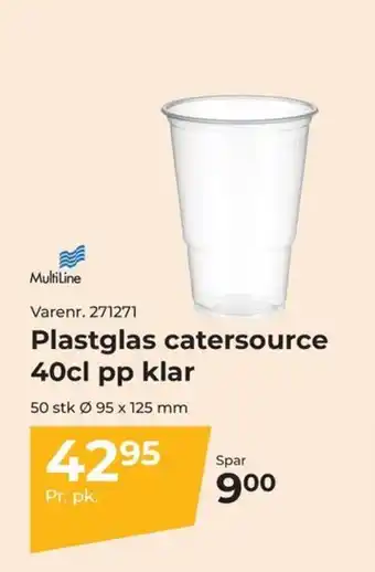 Dagrofa Food Service Plastglas catersource 40cl pp klar tilbud