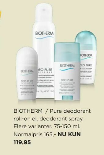 Salling Pure deodorant roll-on el. deodorant spray tilbud
