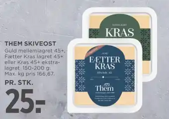 MENY Skiveost Øko Fætter Kras Lagret tilbud
