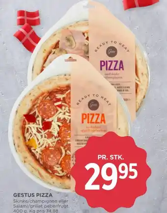 Salami/grillet peberfrugt pizza