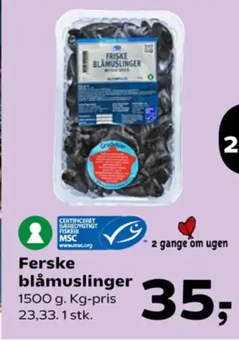 SuperBrugsen Blåmuslinger tilbud