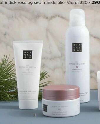 Salling Body Cream 100 ml, Foaming Shower Gel 200 ml, Scented Candle 140 g og Body Scrub 125 ml. tilbud
