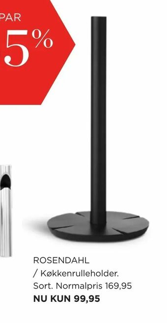 ROSENDAHL Køkkenrulleholder Sort