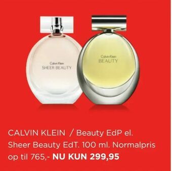 Salling CALVIN KLEIN / Beauty EdP el. Sheer Beauty tilbud