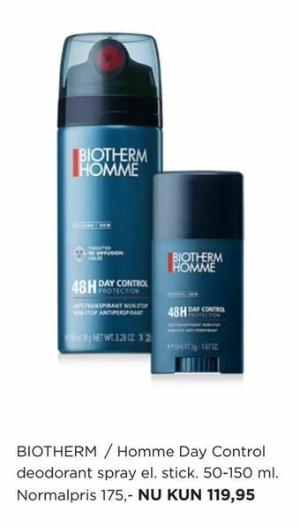 Salling BIOTHERM Homme Day Control deodorant spray el. stick tilbud