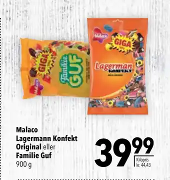 Citti Malaco Lagermann Konfekt Original eller Familie Guf tilbud