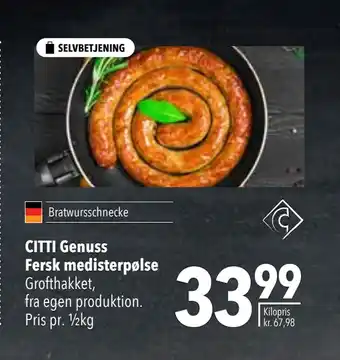 Citti CITTI Genuss Fersk medisterpølse tilbud