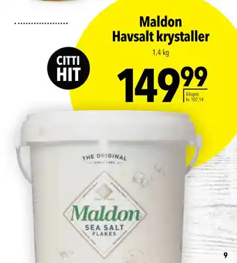 Citti Maldon Havsalt krystaller tilbud