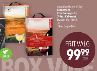 Citti Lindemans Chardonnay eller Shiraz Cabernet tilbud