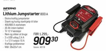 Thansen Lithium Jumpstarter tilbud