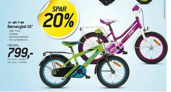 Thansen Børnecykel 16" tilbud